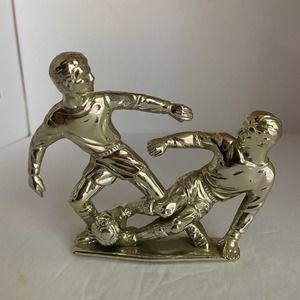 Gold Soccer Trophy Top Cake Decoration Topper Sports 4.5" Tall